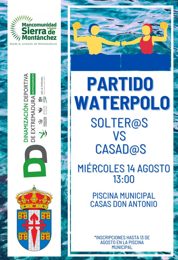 Imagen PARTIDO WATERPOLO SOLTER@S VS CASAD@S