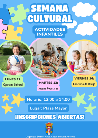 Imagen ACTIVIDADES INFANTILES EN LA SEMANA CULTURAL